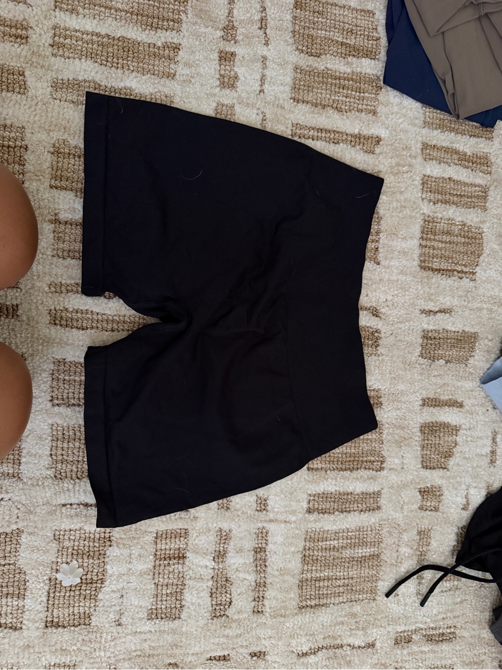 High-Rise Black Women's Bike Shorts